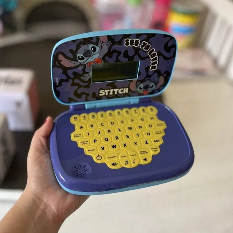 Laptop Infantil Educativo Candide Disney Stitch Bilíngue