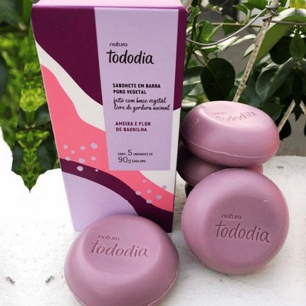 Sabonete Natura Ameixa E Flor Baunilha Tododia 5 Unid De 90g