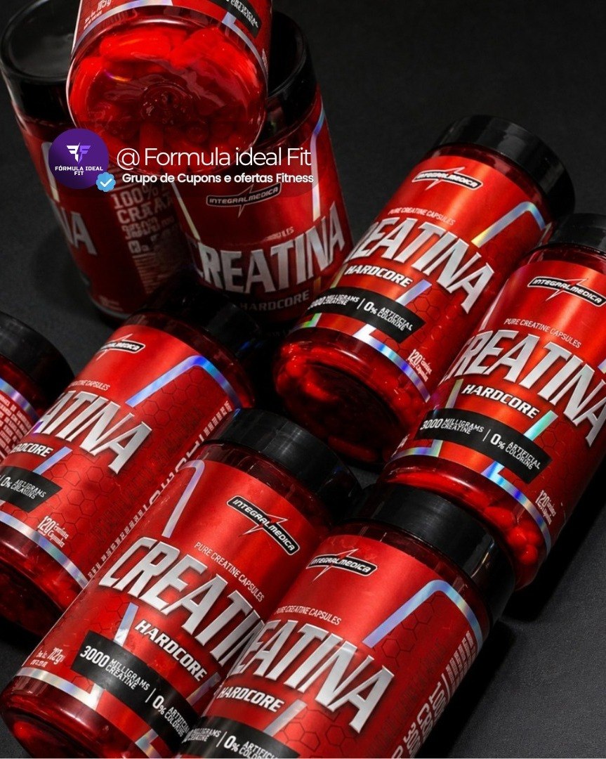 Creatina Hardcore | 100% Pura | 120 Capsulas Integralmedica