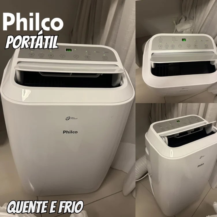PHILCO Ar-Condicionado Portátil PAC12000QF5 Quente/Frio 220V, Modelo: PAC12000QF6, Cor: Br...