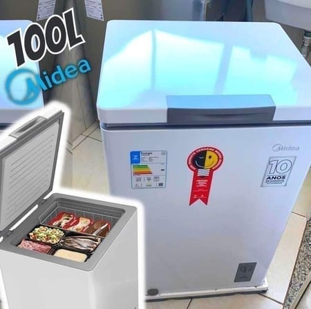Freezer Industrial Horizontal 1 Porta Midea 100L - CFA10B2