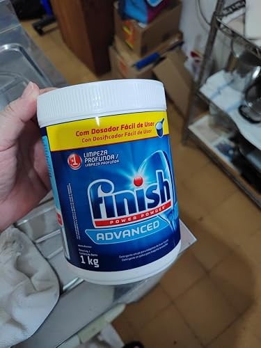 Finish Advanced Detergente para Lava Louças em Pó, Sabão Limpeza Profunda, 1kg