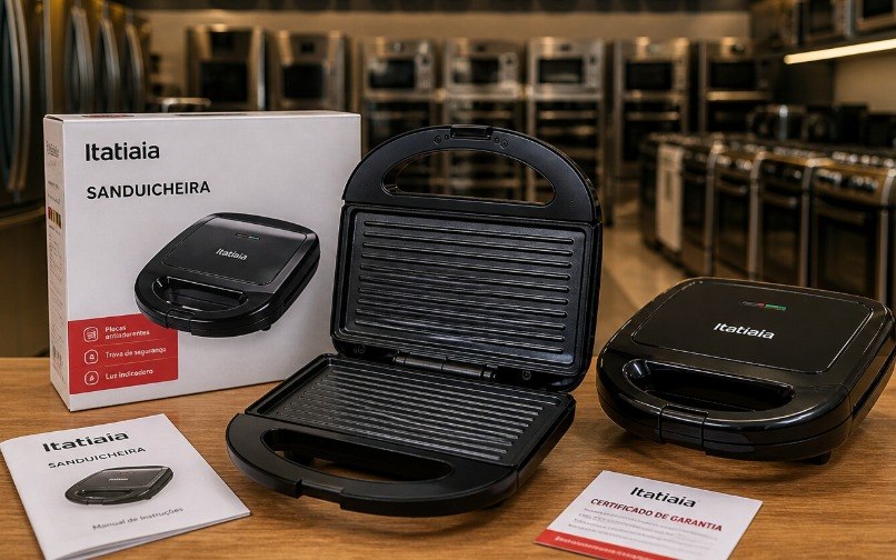Sanduicheira Grill Itatiaia Essencial 750W Preto SDESS2003