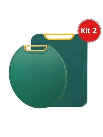 Kit Tábua Corte Polietileno De Redondo Quadrado Antibacteriana  Prova para Carne Legumes F...