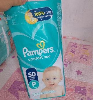 Pacote de Fralda Pampers Confort Sec Tamanho P - 50 Unidades
