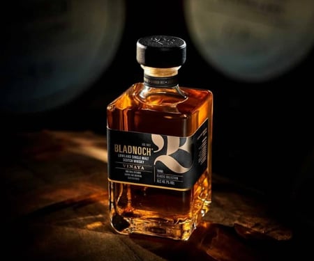 Whisky Bladnoch Vinaya Single Malt Cask Sherry e Bourbon Escocês Teor 46,7%