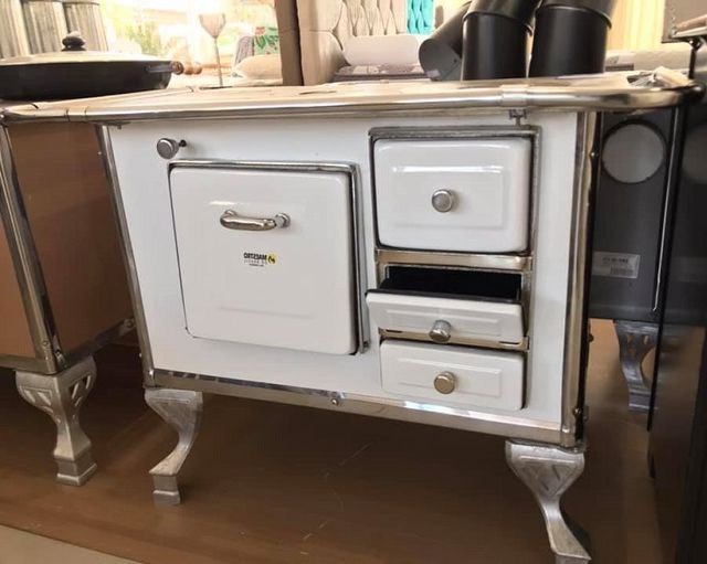 Fogão a Lenha 2 Bocas Maestro N1 Esquerdo - Branco