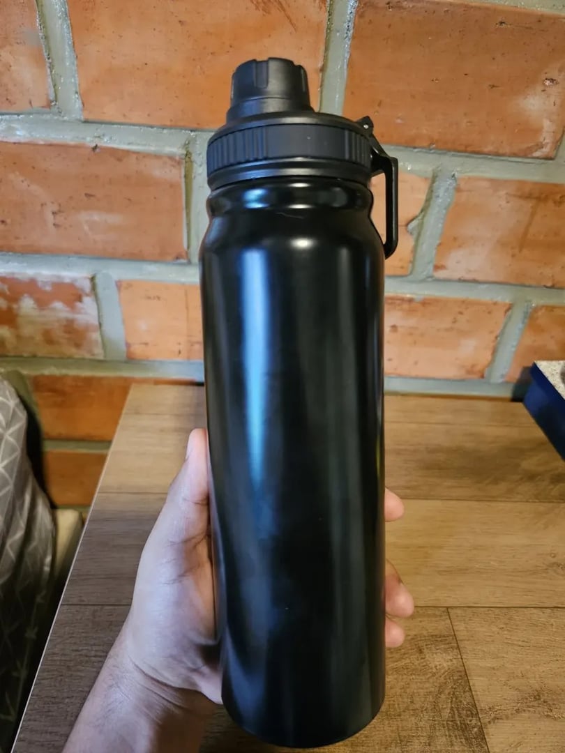 Garrafa Térmica 800ml Água Inox Academia Quente E Frio Preto