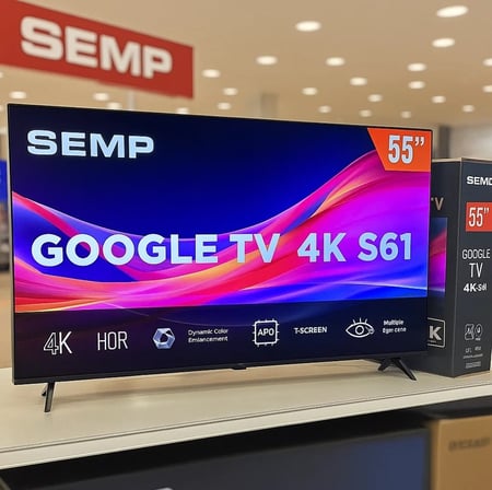 Smart TV 55" Semp 4K UHD LED S61 Google TV AiPQ Pro Google Assistente 3 HDMI