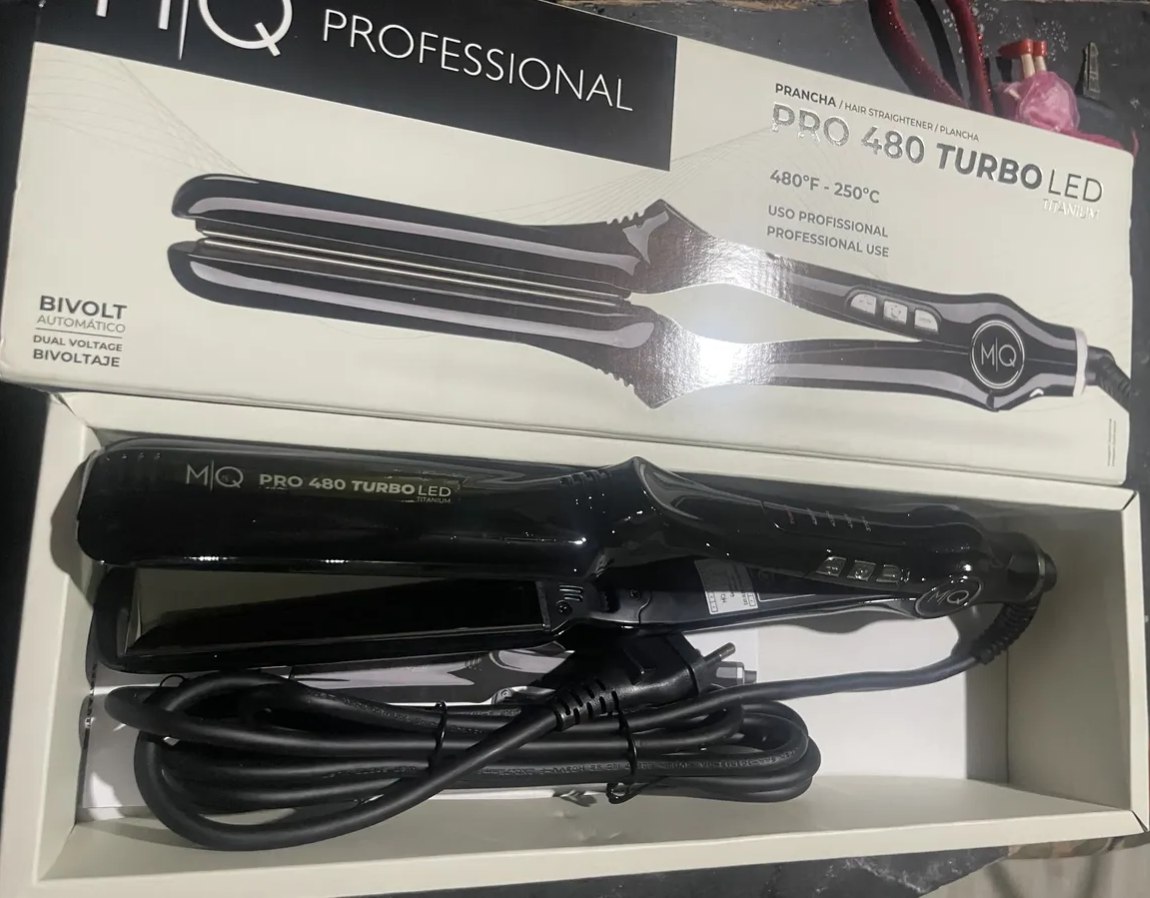 Chapinha Profissional Mq Pro 480 Turbo Black Silver - Bivolt