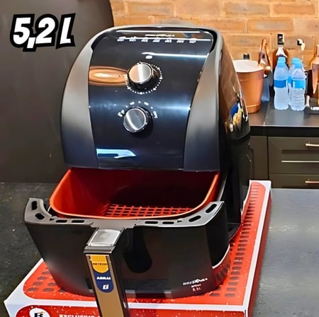 Air Fryer Britânia Redestone BFR50 Preta com Timer 5,2L
