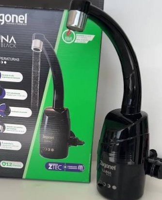 Torneira Multitemperatura Zagonel Luna 4 Temperaturas 5500W Preto - 220v