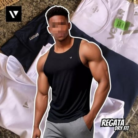 Regata Dry Fit Lisa Camiseta Masculina Academia Treino Voker