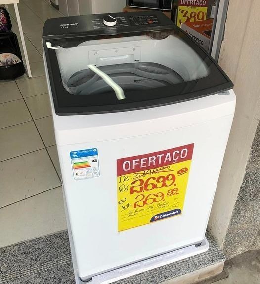 Lavadora Brastemp 15kg Cesto Inox 12 Programas Ciclo Anti-bolinhas e Edredom - 110v/220v