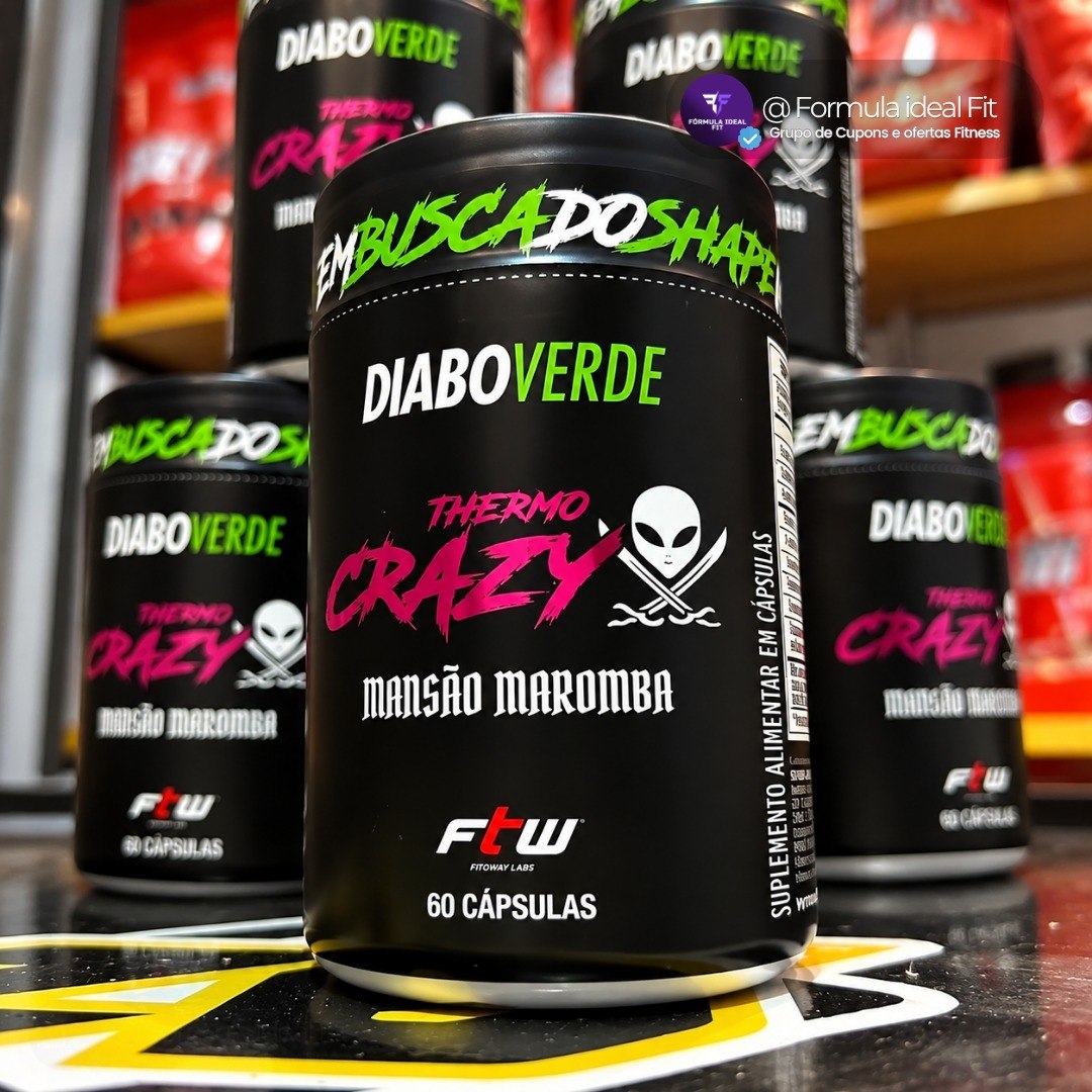 Termogênico Thermo Crazy 60 cáps FTW - DIABO VERDE