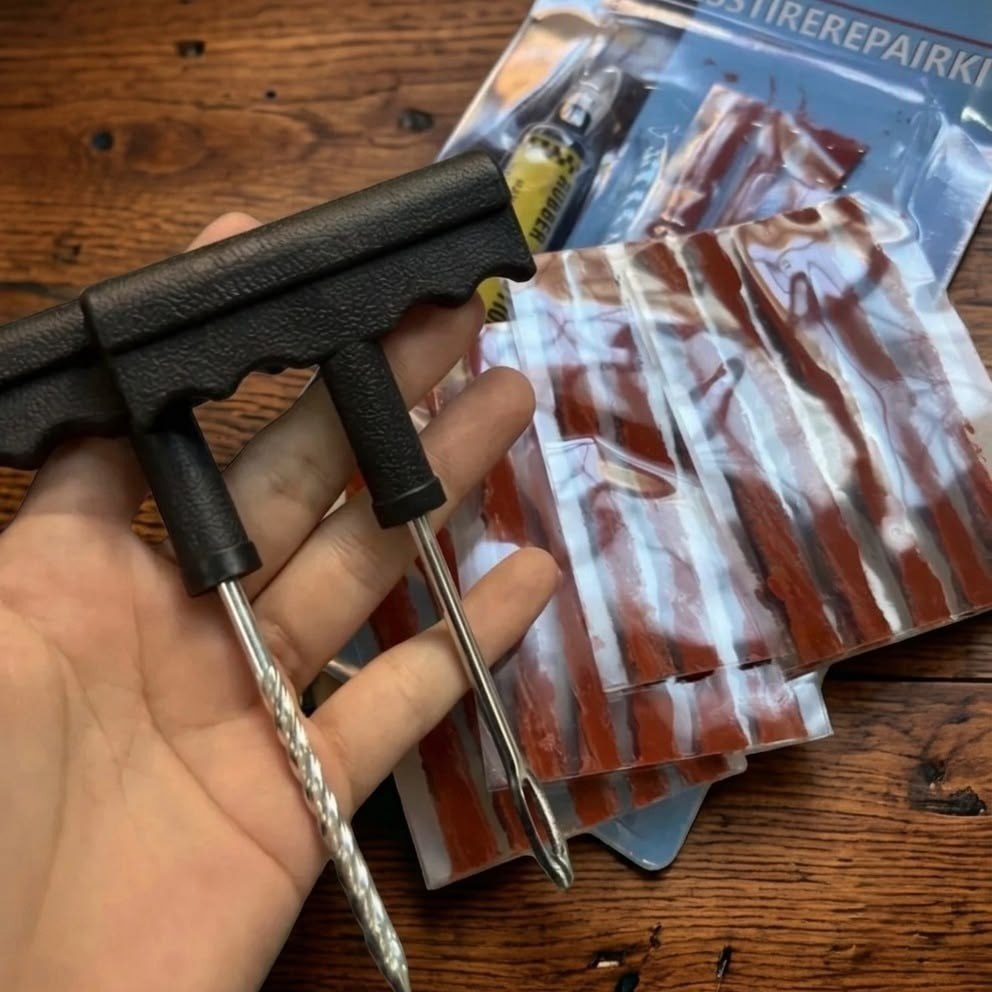 Kit Reparo Pneus 25 Remendo Macarrão Carro Moto Sem Câmara