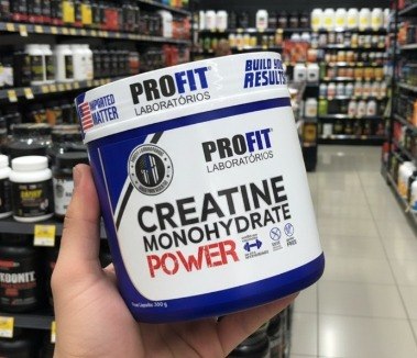 Suplemento Creatina Monohidratada Pote De 300g Em Pó Profit Laboratórios