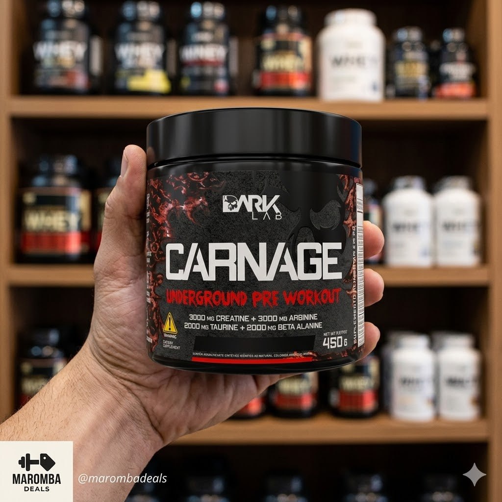 Pre Treino Carnage Uva 450g Com Creatina Dark Lab