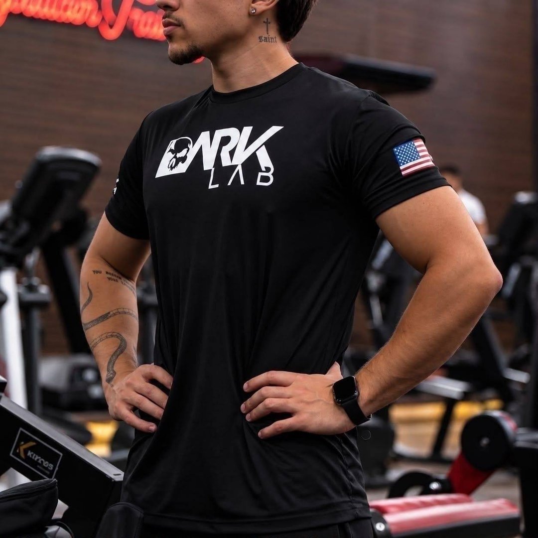 Camiseta Dry-fit Preta Caveira Unisex Dark Lab