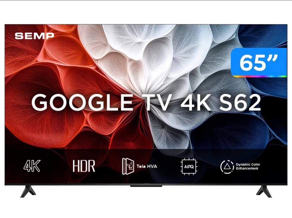Smart Tv 4k 65s62 Google Tv Aipq Dolby Áudio Semp