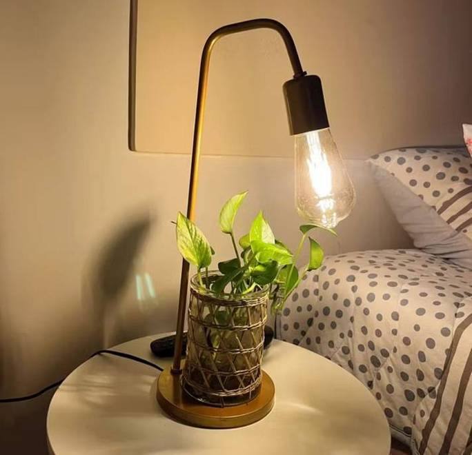 Abajur Luminária De Mesa L 127V/220V Redondo Sala Quarto Escritorio Retro Hotel Industrial...