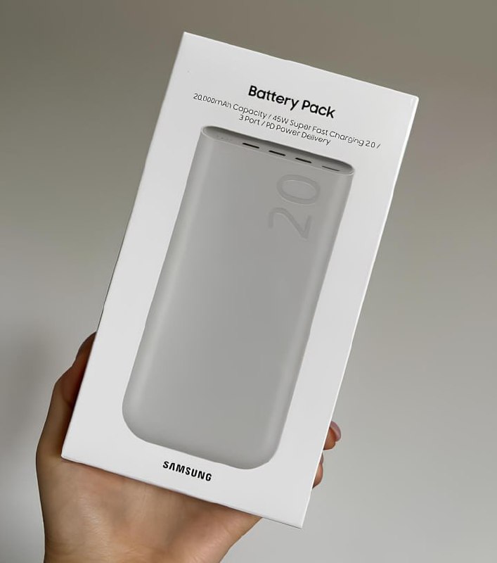 Bateria Carregador Portátil Samsung 20000 mAH Super Rápido 45w