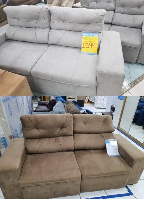 Sofá Retrátil Reclinável 3 Lugares Suede - Phormatta Evolution SMP