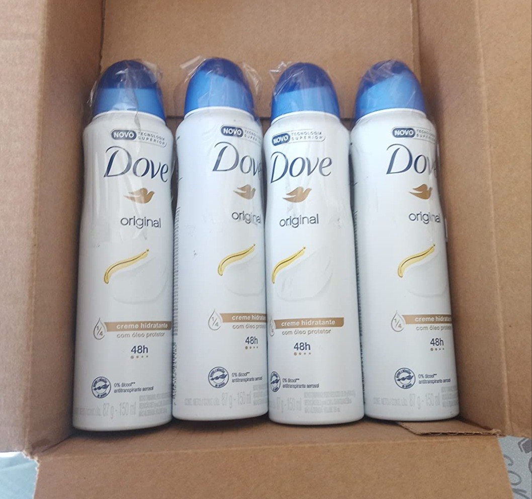Kit 4 Desodorante Dove Original Aerossol Antitranspirante Unissex 150ml