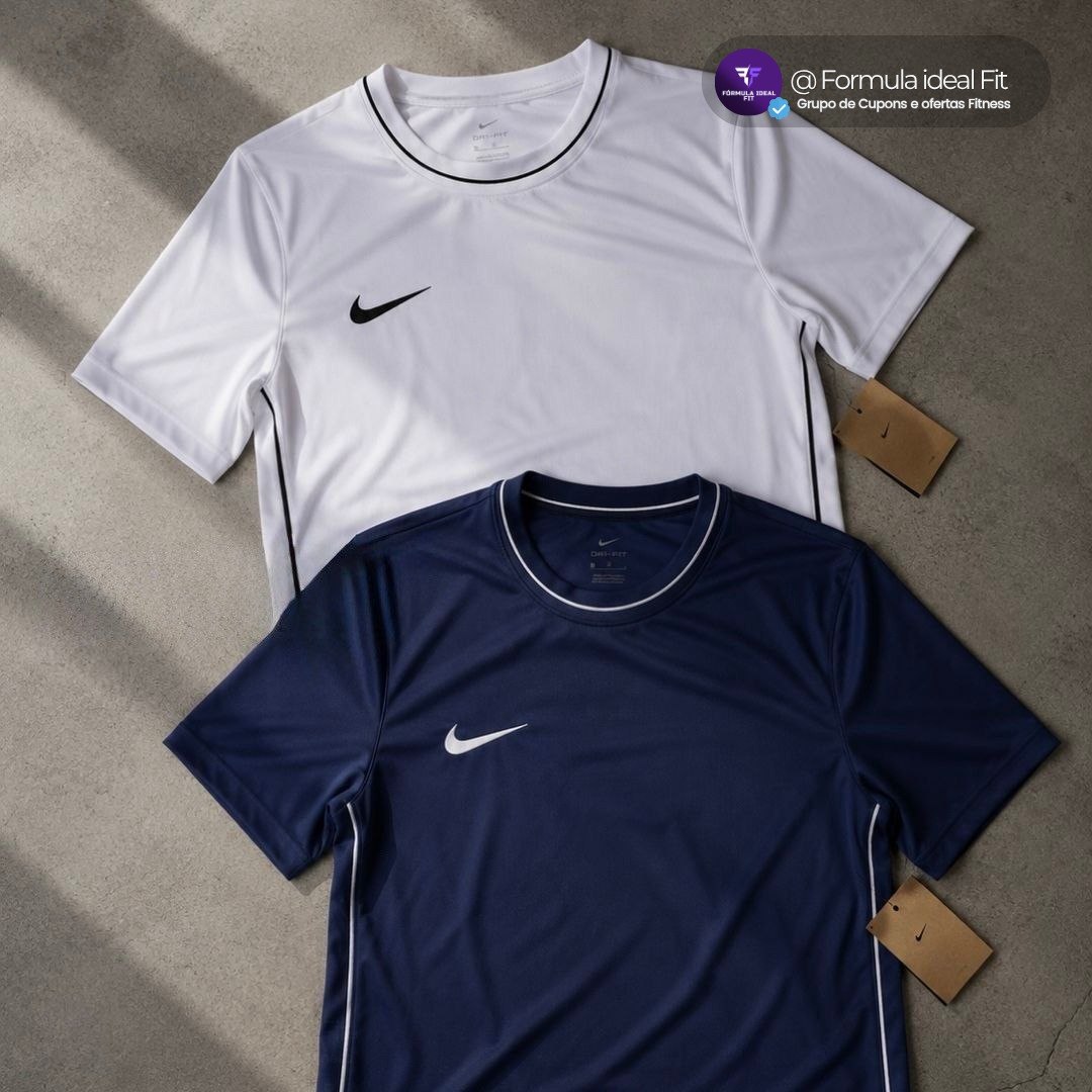Camiseta Dri-fit Nike Park Masculina Preto/branco G