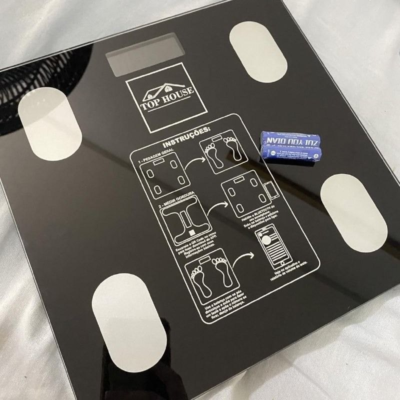 Balança Corporal Bioimpedância Premium Com Visor Inteligente Bluetooth