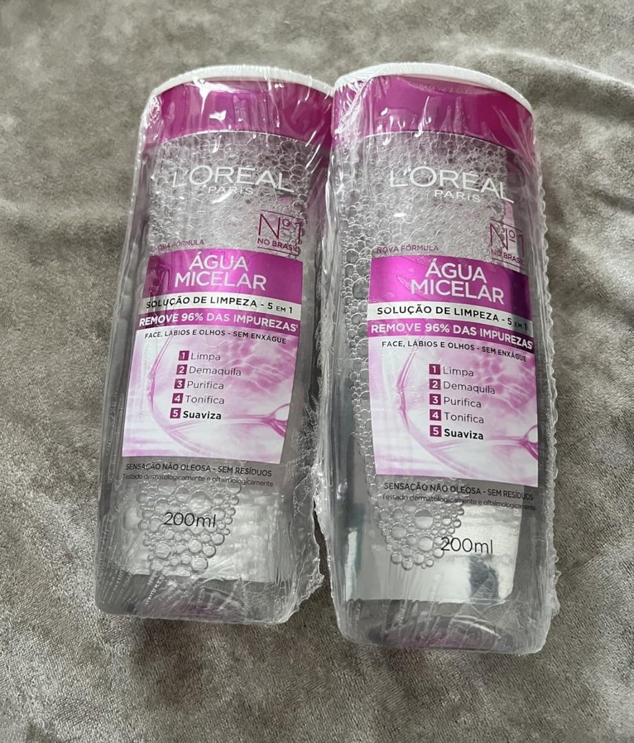 🤓Água Micelar 5 Em 1 200ml, L'Oréal Paris, 200ml, Demaquila, Limpa, Purifica, Suaviza, El...