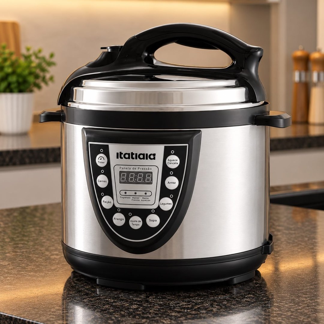 Panela Pressão Itatiaia Pan Pres Mid 5l 127v Inox Inox 127v 60 Hz