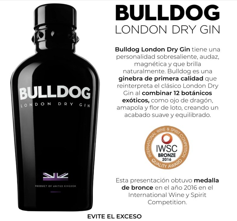 Gin Bulldog London Dry 750ml