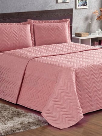 Colçha Cobre Leito Luxo Matelado Queen-Casal-Solteiro kit Face Unica-