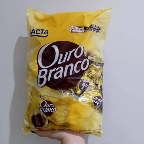 3x Chocolate Ouro Branco Pacote 1Kg