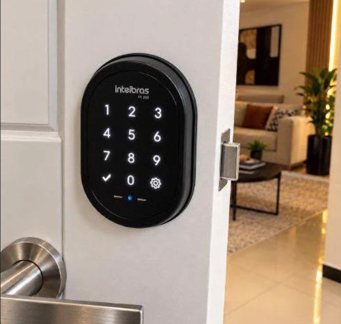 Fechadura Digital De Sobrepor Fr 102 Preto Intelbras