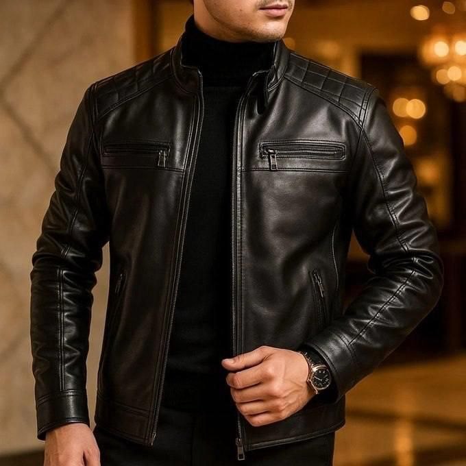 Jaqueta De Couro Masculina Casaco Blusa De Frio Impermeavel