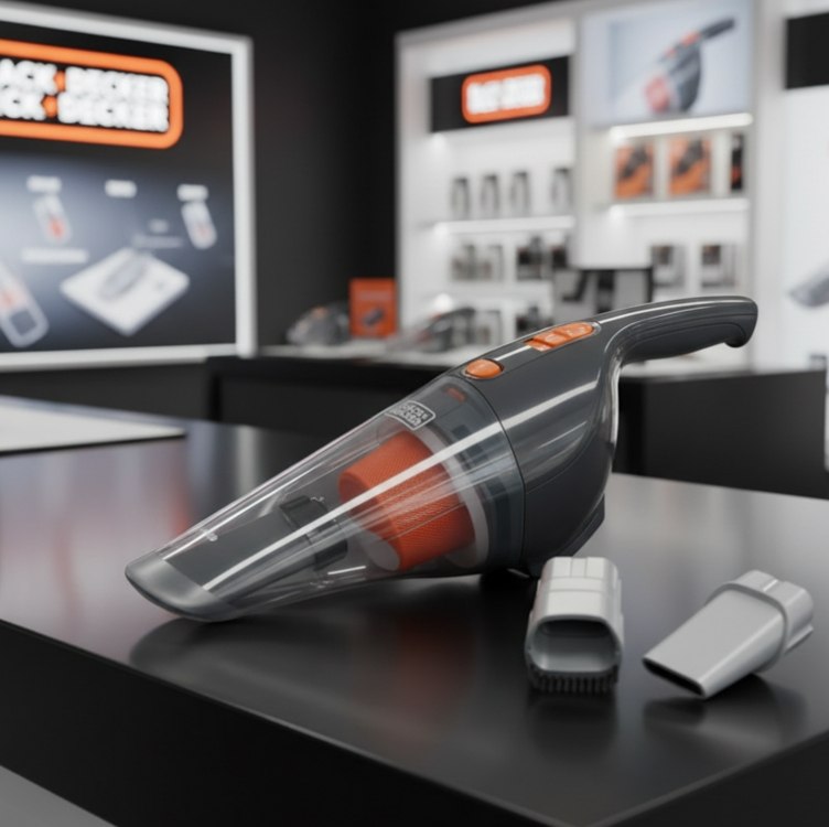 Aspirador de Pó Elétrico Portátil BLACK+DECKER 12V | BDCV370, Ideal para Automóveis