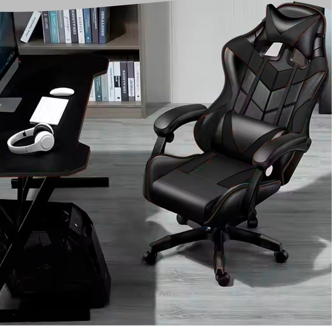 Cadeira Gamer, Escritório, Confortável Ômega (Preta)