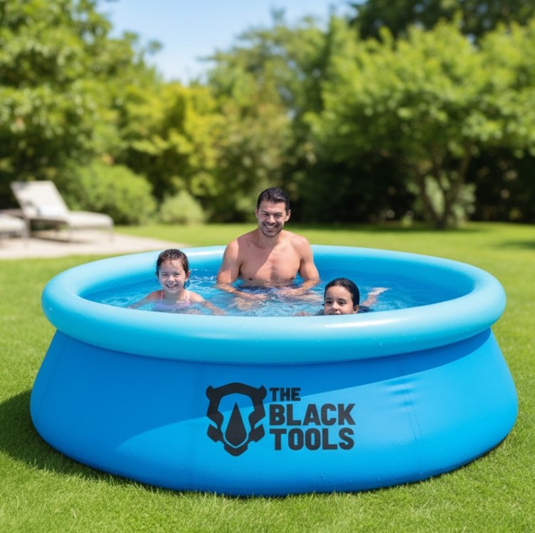 Piscina Inflável Redonda 1400l Resistente Circular Cor Azul 63x183cm Tbt-007 The Black Too...