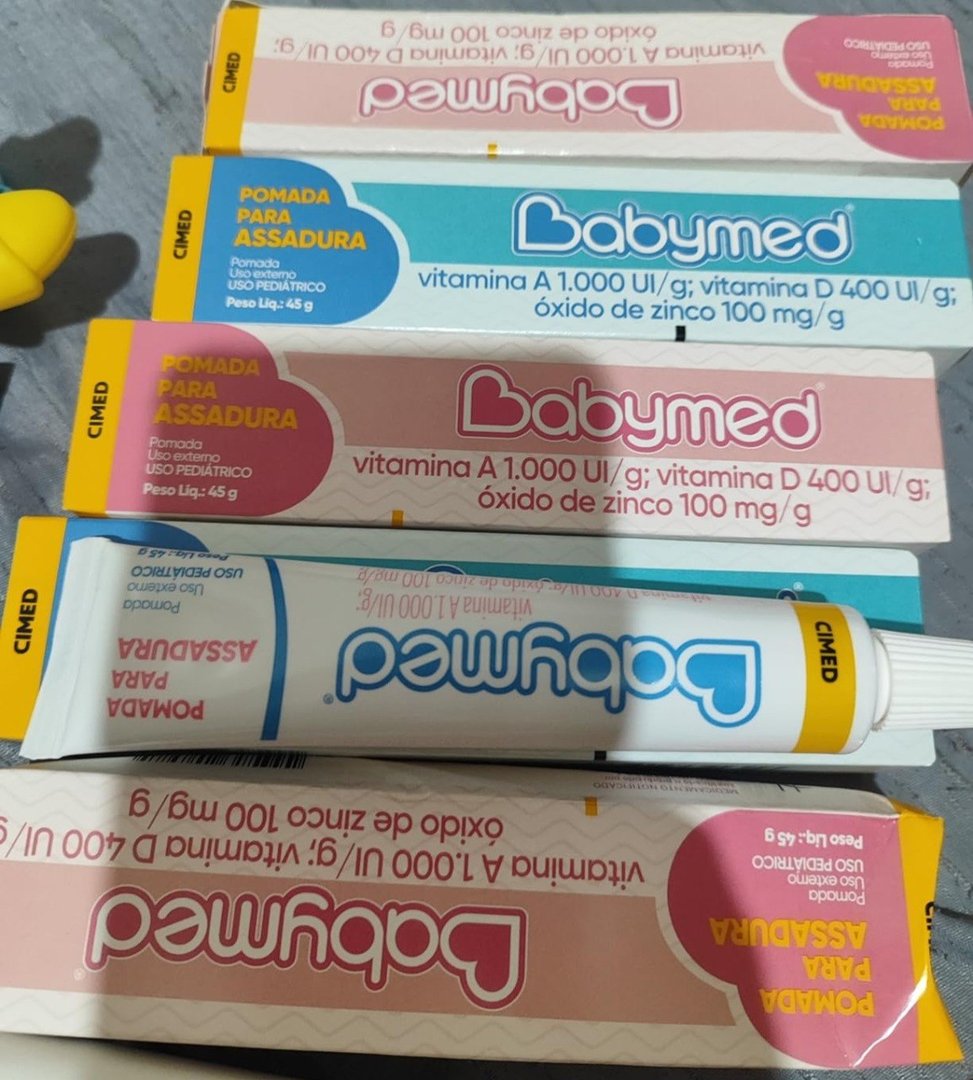 Kit 6 Creme Protetor para Pele Infantil Babymed Previne Assaduras