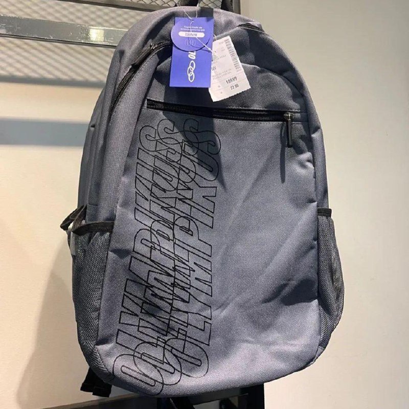 Mochila Masculina E Feminina Oiwb221808 Basic Olympikus Cor Pitch Gray/preto Desenho Do Te...