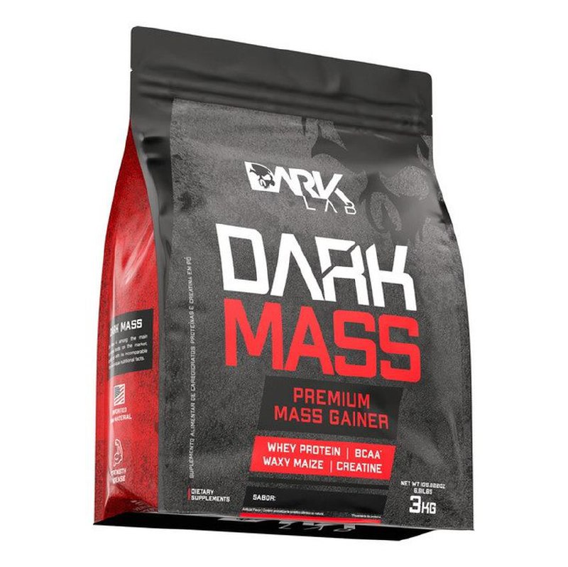 Hipercalórico Dark Mass 3kg Chocolate Branco C/ Morango Dark Lab Chocolate Branco Com Mora...