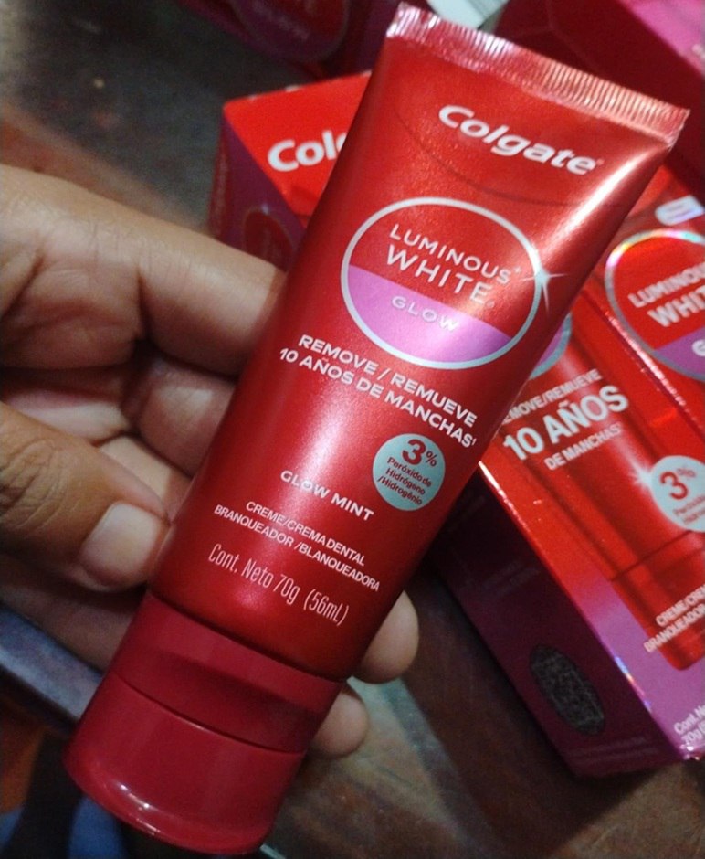 Pack Creme Dental Para Clareamento Colgate Luminous White Glow 70g - 3 unidades