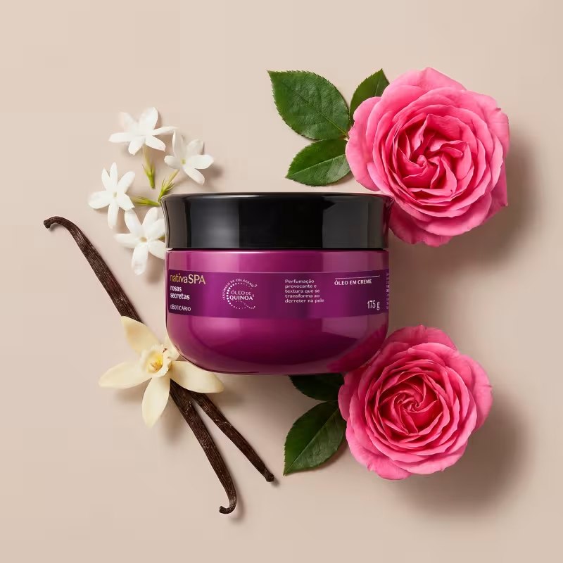Óleo Em Creme Corporal Nativa Rosas Secretas 175g