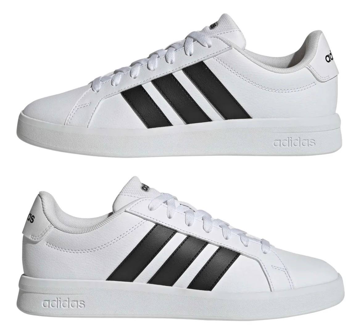 Tênis Masculino Grand Court Base 3.0 adidas Ftwwht/cblack/ftwwht Lisa 42 Br