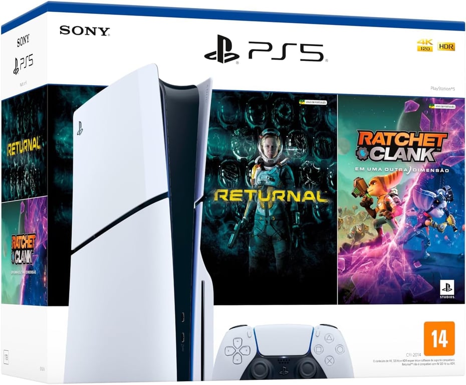 PlayStation®5 Slim Disk + 2 Jogos: Potência, Velocidade e Imersão...