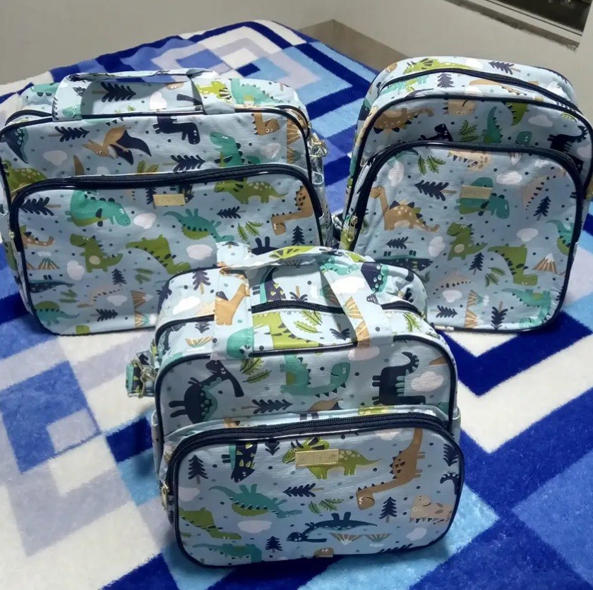 Kit Bolsa Maternidade Menina e Menino Enxoval - 3 cores