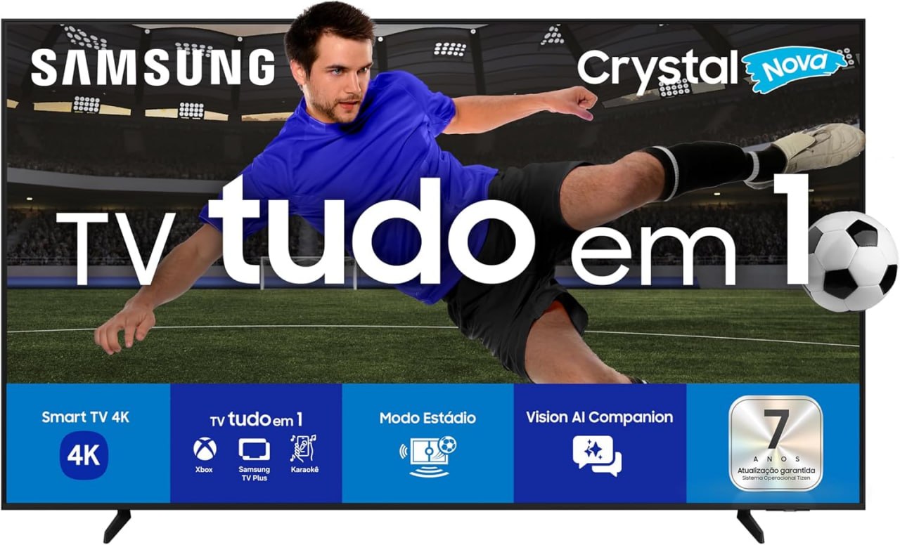 Samsung Smart TV 50" Crystal UHD 4K U8600F 2025