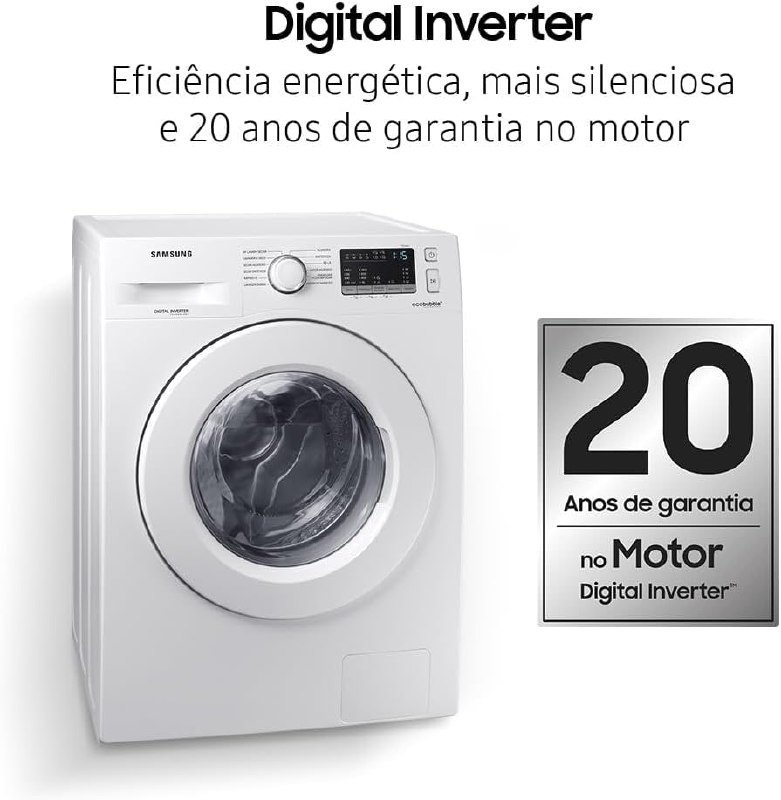 Samsung Lava e Seca Digital Inverter Ecobubble™ WD10M Branca 10.1kg 127V